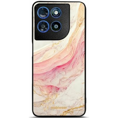 Mobiwear Glossy Lesklý Motorola Moto G57 Power G027G růžový a zlatavý mramor – Zboží Živě