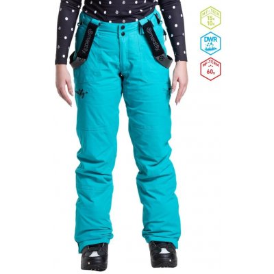 Meatfly Foxy Pants dámské zimní kalhoty na lyže/snowboard Turquoise 23/24 – Zboží Mobilmania