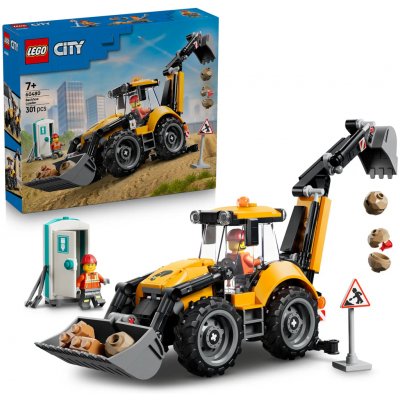 LEGO® City 60480 Žlutý nakladač s rypadlem – Zboží Mobilmania