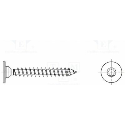 BOSSARD 9021452 Vrut; do dřeva; 4x20; Hlava: válcová; Torx®; TX20; kalená ocel; 10mm – Hledejceny.cz