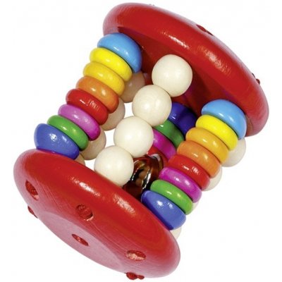 Heimess Chrastítko Hračka do ruky Váleček duhová klec – Zboží Dáma