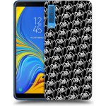 Pouzdro Picasee silikonové Samsung Galaxy A7 2018 A750F - Separ - White On Black 2 černé – Zbozi.Blesk.cz