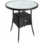 DB Garden Zahradní stolek Bistra 60 cm polyratan černý – Zboží Dáma