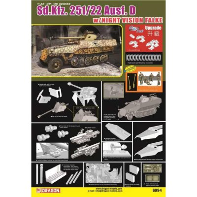DRAGON Model Kit military 6994 Sd.Kfz.w/NIGHT VISION FALKE 251:22 1:35