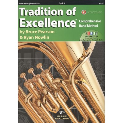 Tradition of Excellence 3 + Audio Video Online Baritone/Euphonium B.C. basový klíč