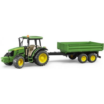 Bruder 2108 Traktor John Deere 5115 M s valníkem žlutá kola – Sleviste.cz