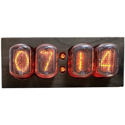 ELKIT SVBC2089 Digitronové hodiny NIXIE IN-12 ořechové dřevo – Zboží Živě