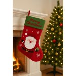 MagicHome Dekorace vánoční bota, vzor santa, 25 x 41 cm – Hledejceny.cz