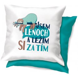 Nekupto Vtipný polštář Jsem lenoch a ležím si za tím 30x30