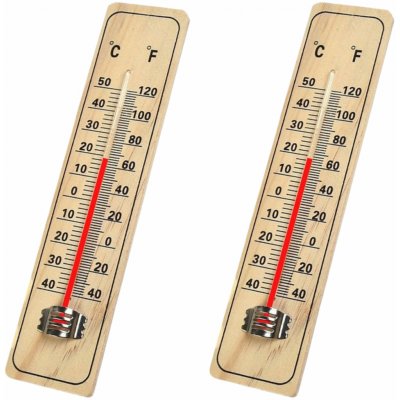 Verk 07183 Teploměr venkovní 21 cm dřevěný 2 ks – Zboží Mobilmania