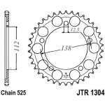 JT Sprockets JTR 1304-44 | Zboží Auto