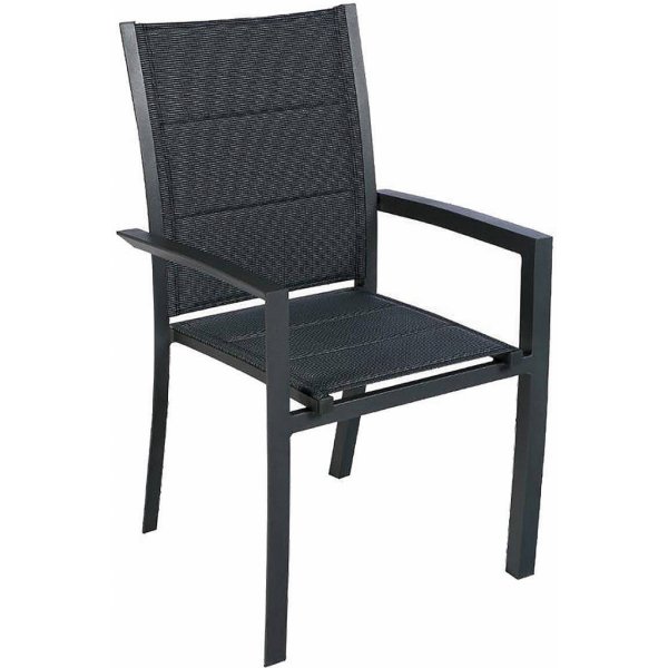 Zahradní židle a křesla DEOKORK Hliníkové křeslo s textílií VERMONT (antracit)