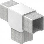 Feldmann 10134040-V2A - nerezová spojka madla pr. 40x40 mm, přímá, třícípá, úhel 90°, AISI 304, pro nerezové zábradlí 10134040-V2A – Sleviste.cz