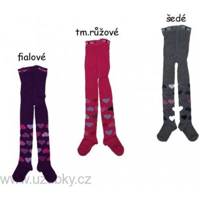 Design Socks Dětské punčocháče srdíčka šedá