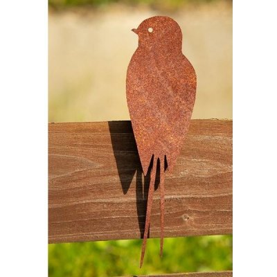 Zahradní dekorace z cortenu Sedící vlaštovka 1, 20×5 cm – Hledejceny.cz
