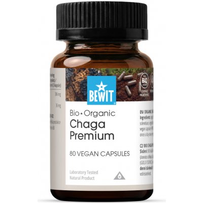 BEWIT Chaga Premium BIO ≥34% betaglukanů 160 kapslí – Hledejceny.cz