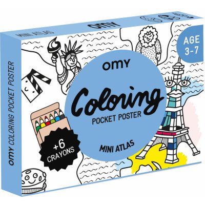 OMY Kapesní omalovánky na cesty Mini Atlas – Sleviste.cz