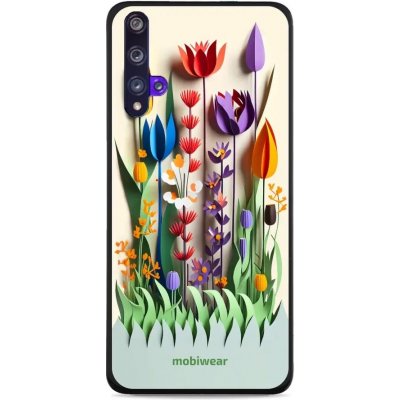 Pouzdro Mobiwear Glossy Huawei Nova 5T / Honor 20 - G015G Barevné květinky