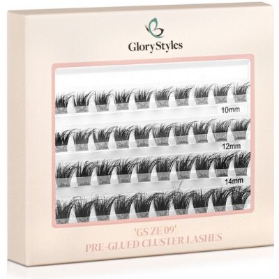 GloryStyles Samolepící segmentové řasy GS ZE 09 dlouhé (10 - 16 mm) – Zboží Dáma