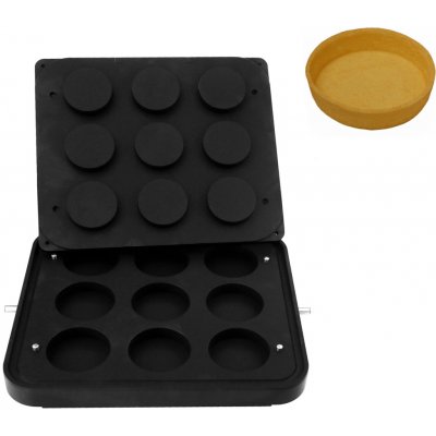 G.Gastro Formy pro stroj na tartaletky TMPIC - Tvar tartaletek: Kulaté - Ø 81 mm - Výška: 19 mm - pro 9 tartaletek - D9783845 – Hledejceny.cz