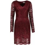 Numoco luxusní dámské krajkové šaty Olivia 170-5 vínová – Zboží Dáma