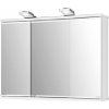Koupelnový nábytek Jokey Lena 80 Zrcadlová skříňka - bílá, š. 80 cm, v. 64/60 cm, hl. 23,8/17 cm, 1121134-0110