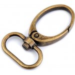 Kovová karabina otočná, průvlek 25 mm staromosaz 2ks – Zboží Mobilmania