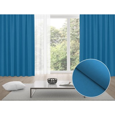 Biante Zatemňovací závěs Blackout BKU-122 Modrý - šířka 140 cm 140x180 cm – Hledejceny.cz