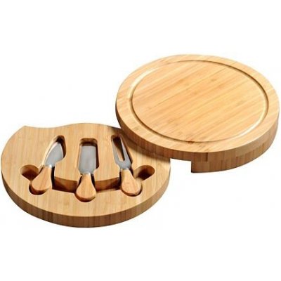 KESPER Prkénko na krájení sýra s příborem 3 ks, 23 x 23 x 3,6 cm, bambus KESPER 58642 – Zbozi.Blesk.cz