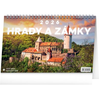 NOTIQUE Stolní Hrady a zámky 23,1 x 14,5 cm 2026 – Zboží Mobilmania