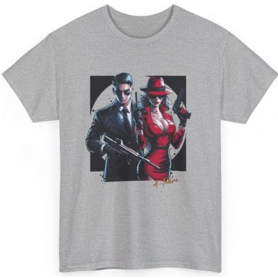 Styloví agenti Akce s elegancí Unisex tričko s potiskem Ash – Sleviste.cz