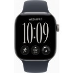Apple Watch Series 12 46mm vesmírně šedý hliník s námořnicky modrým sportovním řemínkem M/L MJEJ4RK/A – Zboží Živě