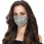 Balerina Zdravotnický Český nanorespirátor FFP2 Grey flowers – Zboží Dáma