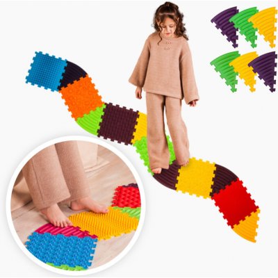 Ortek Masážní podložka Puzzle 6 prvků + 6 trojúhelníků – Zboží Dáma