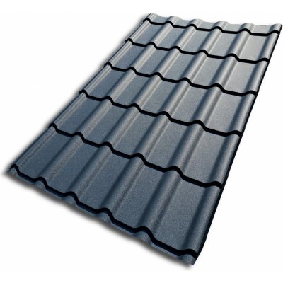 Blachotrapez Diament Eco Plus taška 1900 x 1200 x 0,5 mm Pladur lesk RAL 7016 antracit – Sleviste.cz