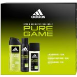 Adidas Pure Game Dárková sada pánský deodorant 75 ml, deospray 150 ml a sprchový gel 250 ml – Sleviste.cz