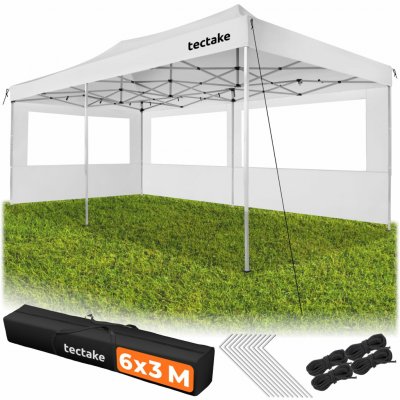 tectake Viola 3x6 m, hliník, 3 boční stěny bílá – Hledejceny.cz