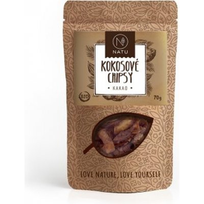 Natu Kokosové chipsy kakao bio 70 g – Zbozi.Blesk.cz