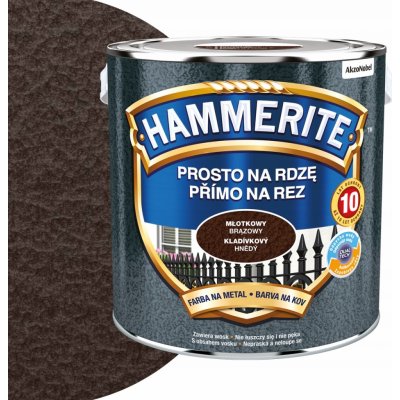 Akzo Nobel Hammerite přímo na rez 2,50L, kladívkový hnědý – HobbyKompas.cz