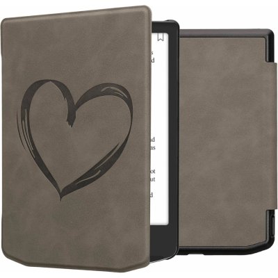 KW Mobile Brushed Heart pro Pocketbook 629 Verse 634 Verse Pro Color 23SC003C šedé – Hledejceny.cz