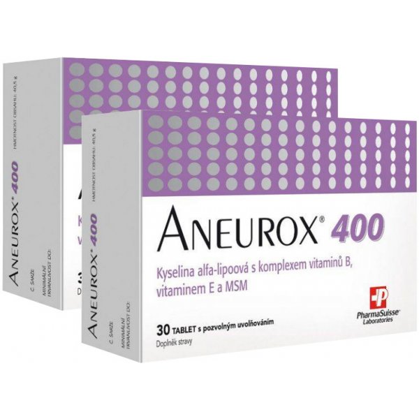 Doplněk stravy ANEUROX 400 PharmaSuisse 2 x 30 tablet