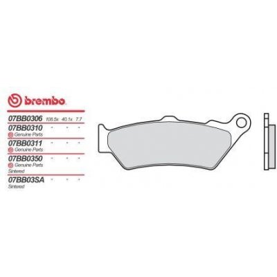 BREMBO brzdové destičky moto 07BB03SA – Hledejceny.cz