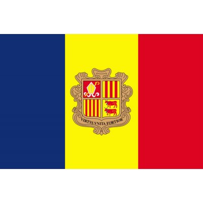 Státní vlajka Andorra tištěná venkovní Alerion – Hledejceny.cz
