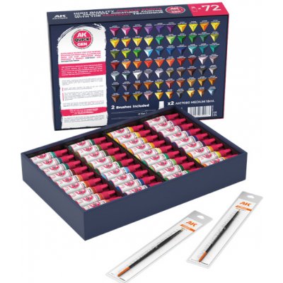 AK Interactive Quick Gen Quick Paint Set 72 barev a 2 štětce – Zboží Živě