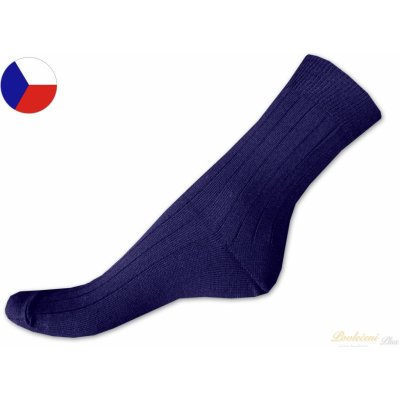 Nepon ponožky 100% bavlna modré žebro – Zboží Mobilmania