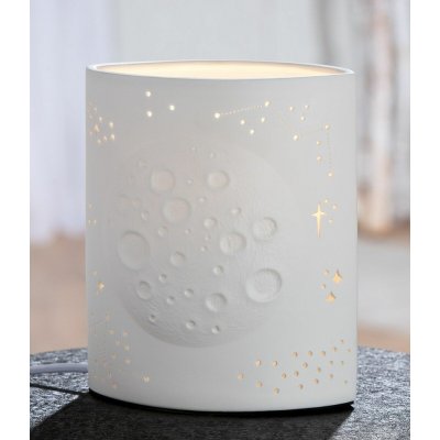 Gilde Stolní lampa Měsíc Moon keramická, 20 cm 499657 – Hledejceny.cz