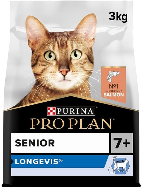 Pro Plan Cat Senior Longevis granule pro stárnoucí kočky s lososem 3 kg