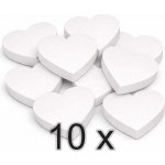 1Mcz srdce z polystyrenu pro kreativní tvoření 15 x 14 x 2 cm bílá sada 10 ks 45866 – Sleviste.cz