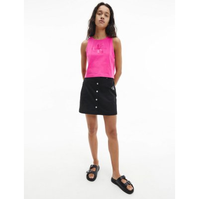 Calvin Klein Jeans dámská sukně Cotton Twill Mini Skirt černá