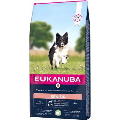 Eukanuba Senior Small & Medium Breed jehněčí s rýží 2 x 12 kg – Zboží Mobilmania